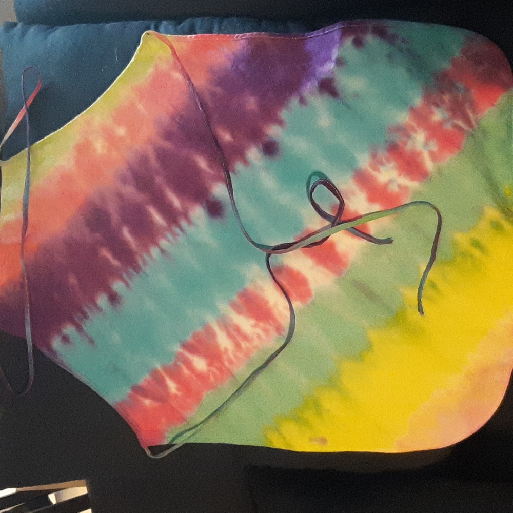 Hand Dyed canvas apron. One-size.